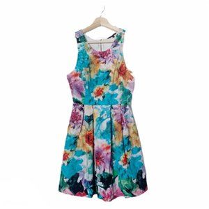 Felicity & Coco Fit and Flare Watercolor Dress